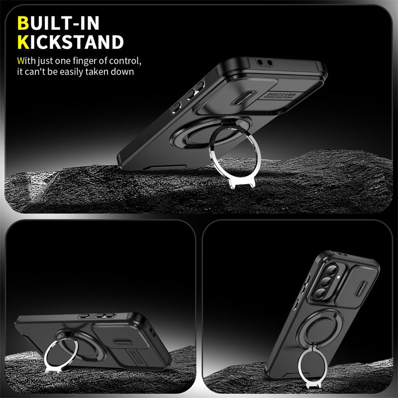 Для Samsung Galaxy A13 A23 A14 A54 A04S A15 A25 A35 A55 A05 A05S A16 A26 A36 A56 A06 Бронированный Чехол Магнитное Кольцо для Авто Защитная Крышка
