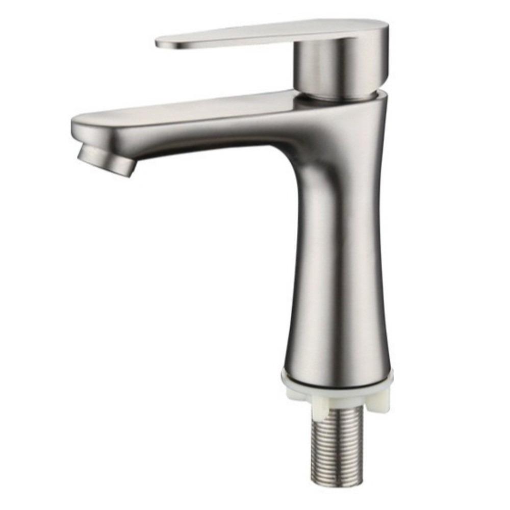 Rust-proof Stainless Steel Faucet Anti-Leakage Lavatory Vanity Sink Tap Bathroom Fixture