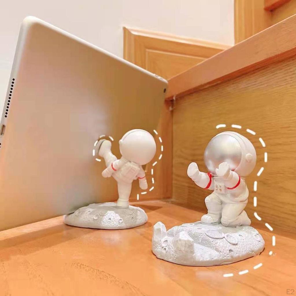 Астронавт Держатель для мобильного телефона Статуя Скульптура Смола Космонавт Подставка Фигурка Украшения Настольный