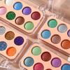 Палетка теней для век 12 цветов с глиттером и перламутром для студентов и сценического макияжа