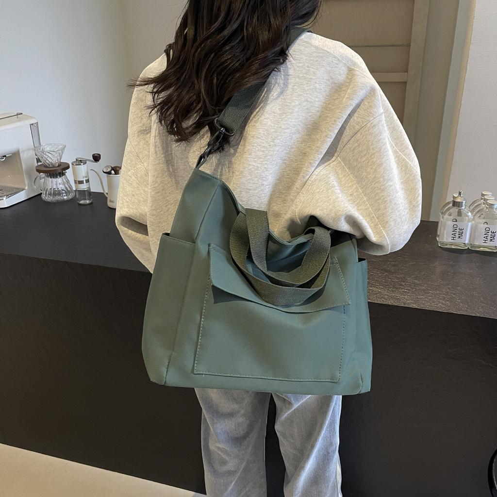 New Japanese Tote Bag Women's Commuter Large-capacity Shoulder Bag Casual Texture College Student Class Fashion Armpit Bag