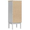 FLORO Bathroom Cabinet White 35 x 30 x 90 cm Solid Pine Wood
