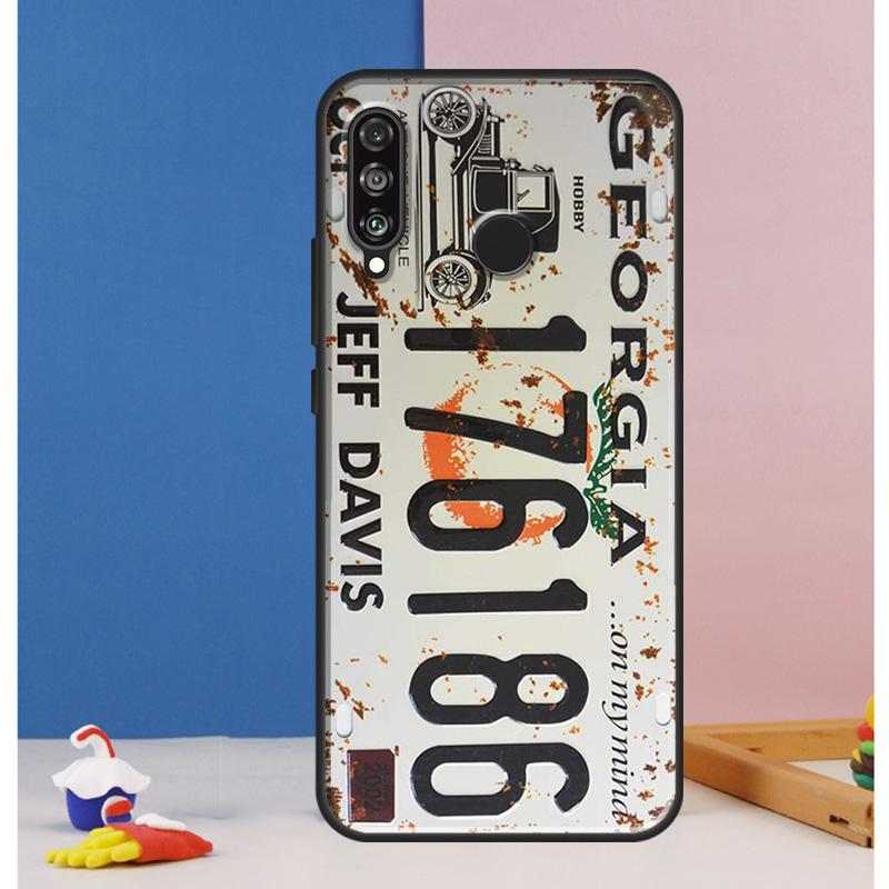 Retro Funny License Plate Case For Huawei Nova Y73 Y72 Y70 Y90 Y60 Y61 Y91 12s 12i 11i 8i 9 10 SE P30 P40 Lite P60 Pro