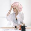 Многоразовая шапочка для душа с функцией сушки волос, подходит для женщин, ткань из микрофибры, шелковистая сатиновая поверхность, 100% водонепроницаемая, s