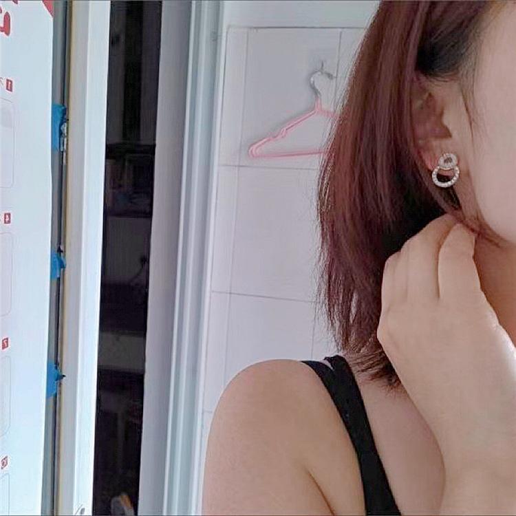 Двойные серьги-клипсы со стразами без пирсинга, простые и свежие для женщин