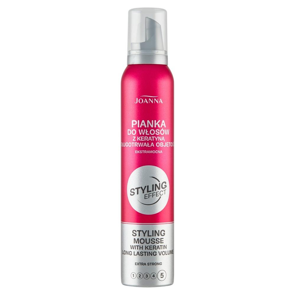 Joanna Styling Effect Long-Lasting Volume Hair Mousse with Keratin - Extra Strong 150ml