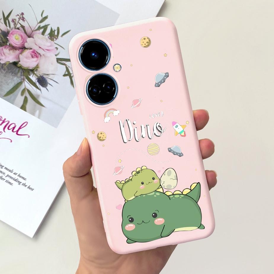 For Tecno Camon 19 Pro Case Camon19 Neo Cute Dinosaur Cartoon Cover Soft Phone Case For Tecno Camon 19 Neo Camon19 Pro 5G Bumper
