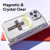 Модный Чехол-Крест для Телефона iPhone 17 16 15 14 13 12 Pro Max Plus С Магнитным Кристально Чистым Чехлом Беспроводная Зарядка