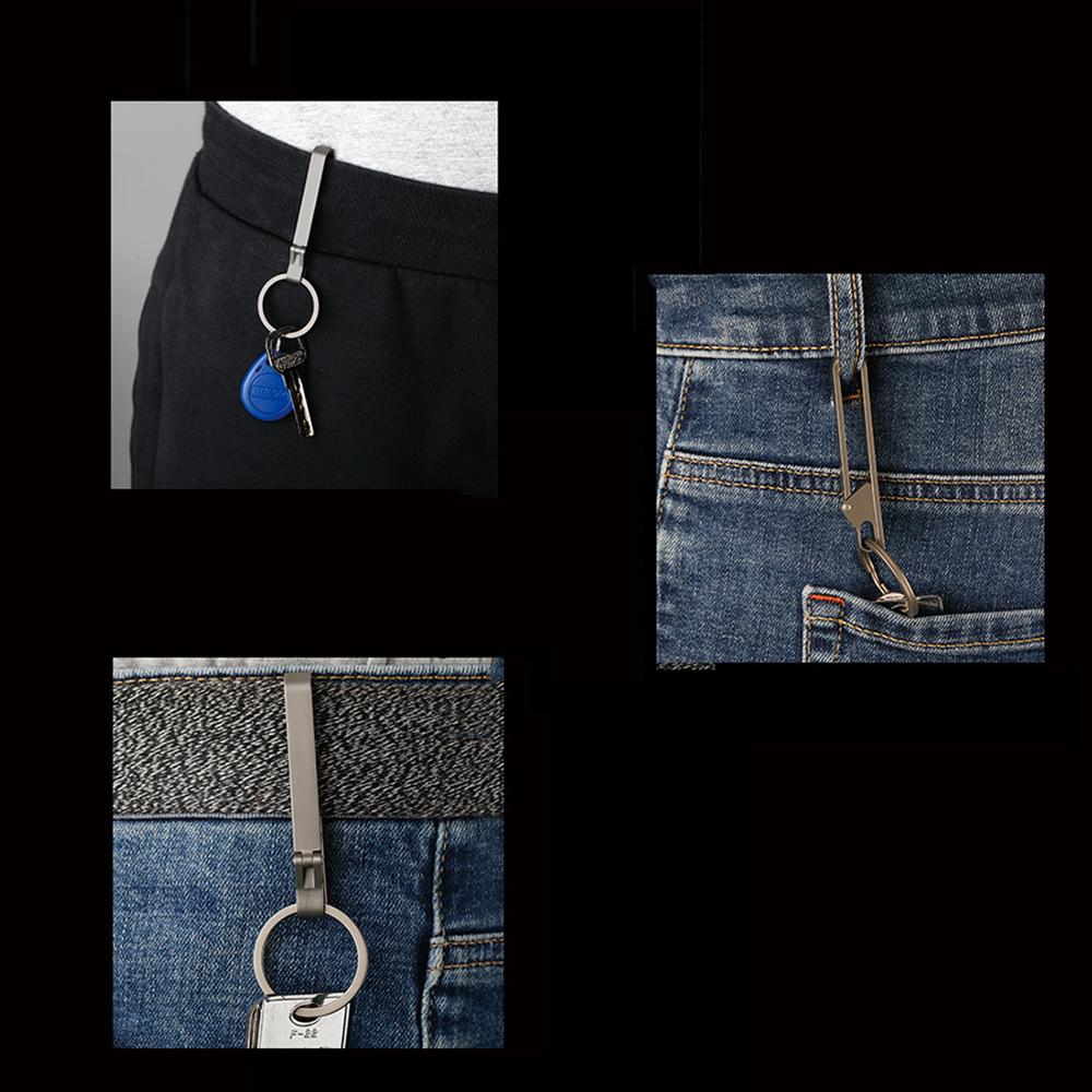 EDC Титановый сплав Быстросъемная пряжка Отстегивающийся ремень Поясная подвеска Брелок для ключей от машины