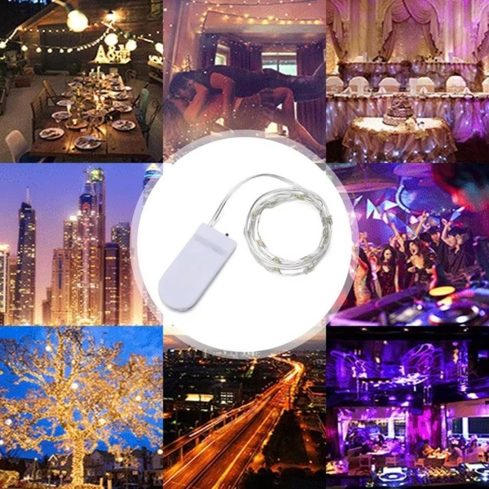 12 Packs 2M Copper Wire String Lights Waterproof Festival Decorative Light  Indoor Room