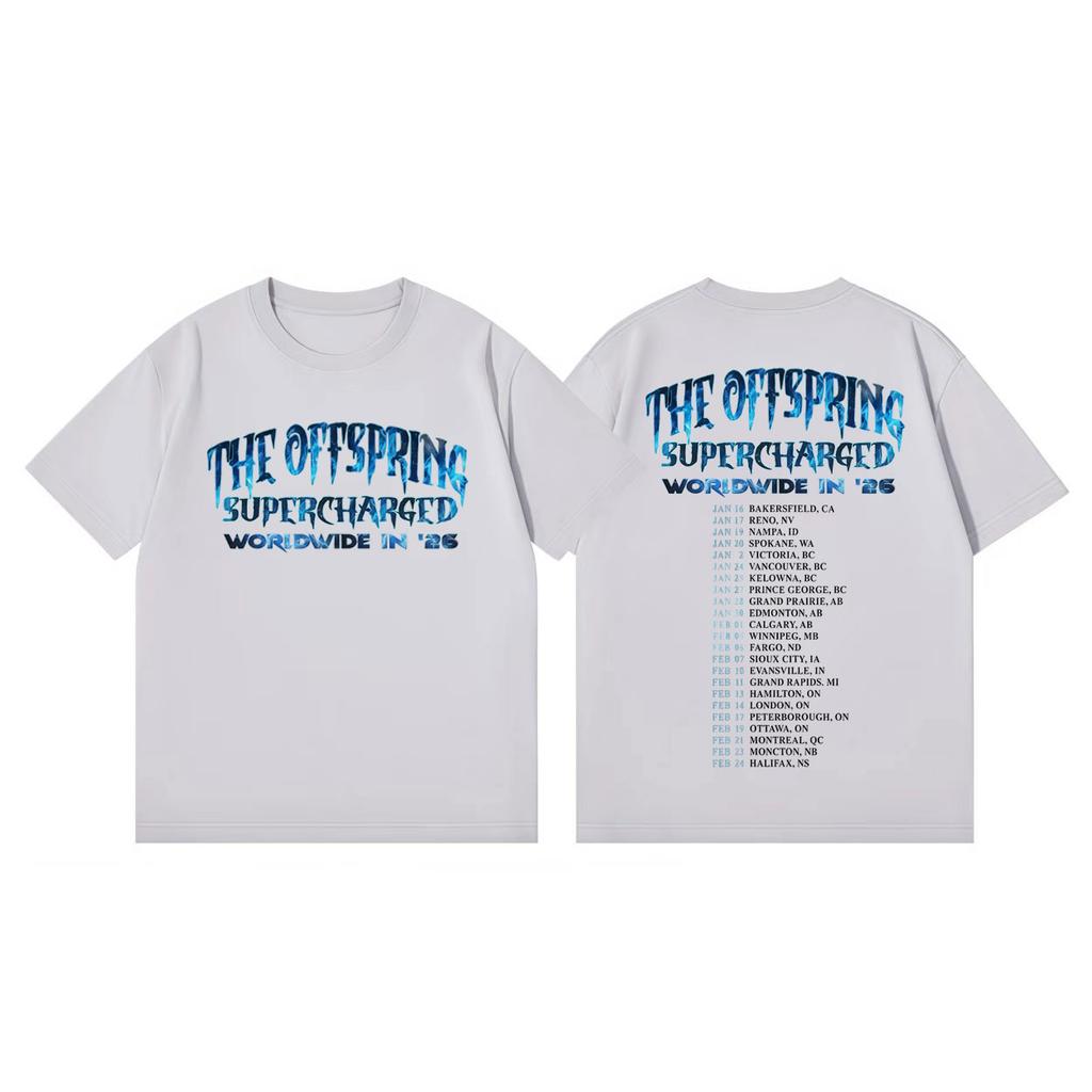 The Offspring Tour 2026 Merch Tshirts Men Women Clothing Punk Rock Short Sleeve Tshirt Summer Fashion Casual Oversized T Shirt