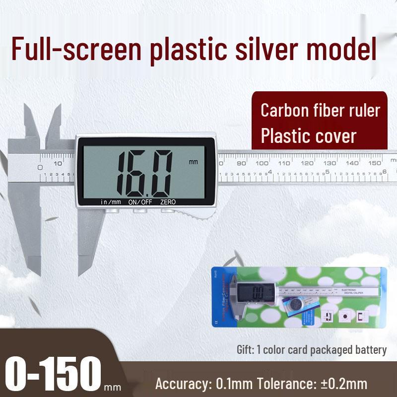 High-Precision Digital Vernier Caliper for Jewelry & Crafts: All-Plastic Design, Ideal for Measuring Small Items like Bracelets and Pearls.