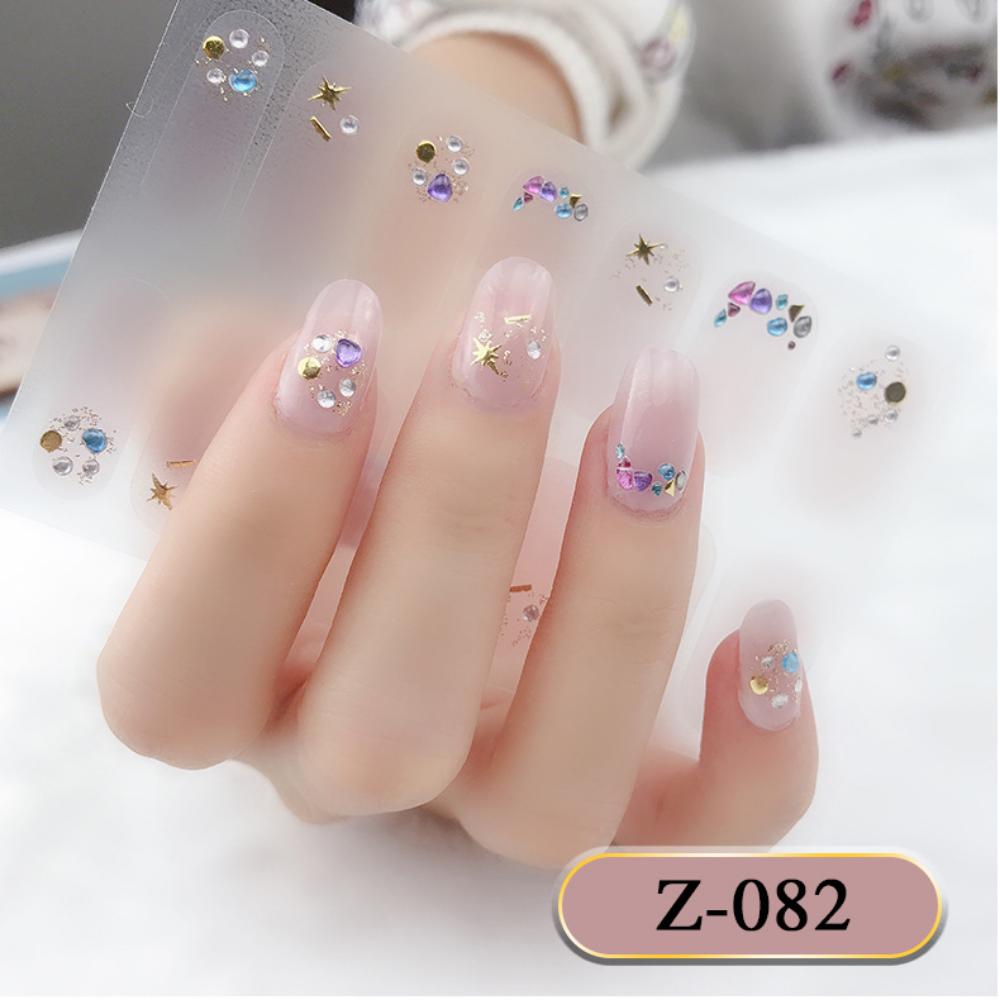 Z трехмерная водонепроницаемая запекаемая гель-лаковая пленка полная наклейка простой европейский и американский стиль продвинутая пленка для ногтей бумага наклейка для ногтей