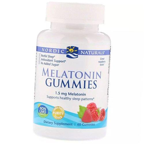 Жевательный Мелатонин, Melatonin Gummies, Nordic Naturals 60таб Малина (72352001)