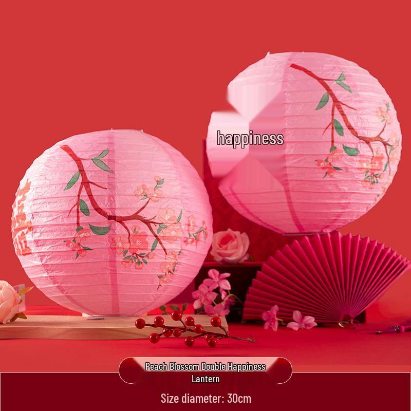 Набор для украшения китайской свадебной комнаты «Двойное счастье» с фонариками и сотовыми украшениями для спальни, реквизит для фото