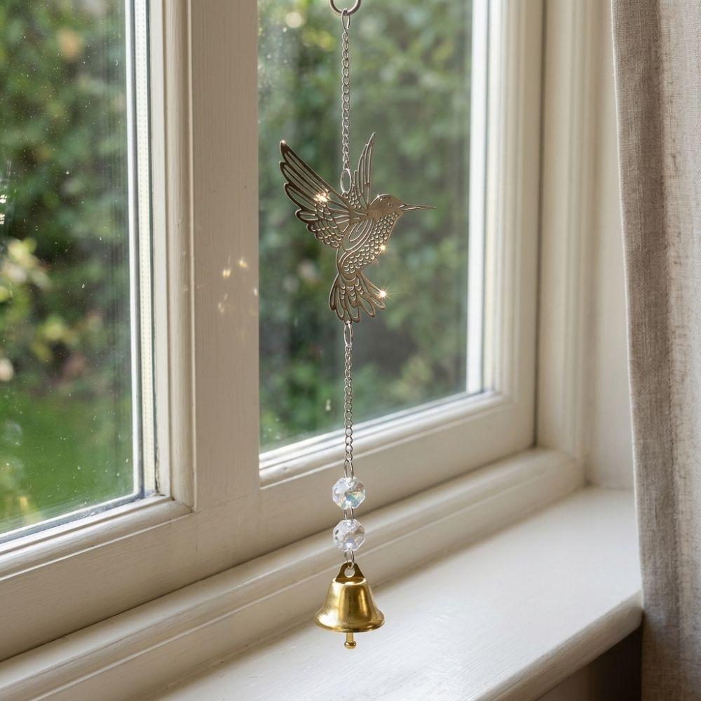 Zinc Zinc Alloy Bird Suncatcher Hanging Animal Shape Hummingbird Wall Ornament Outdoor Garden