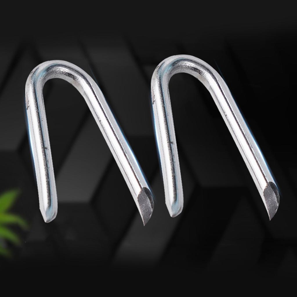 200 шт. U-образных гвоздей, скобы для крепления сетки, гвозди, стальные скобы для ограждения проволочной сетки и плетеных ограждений