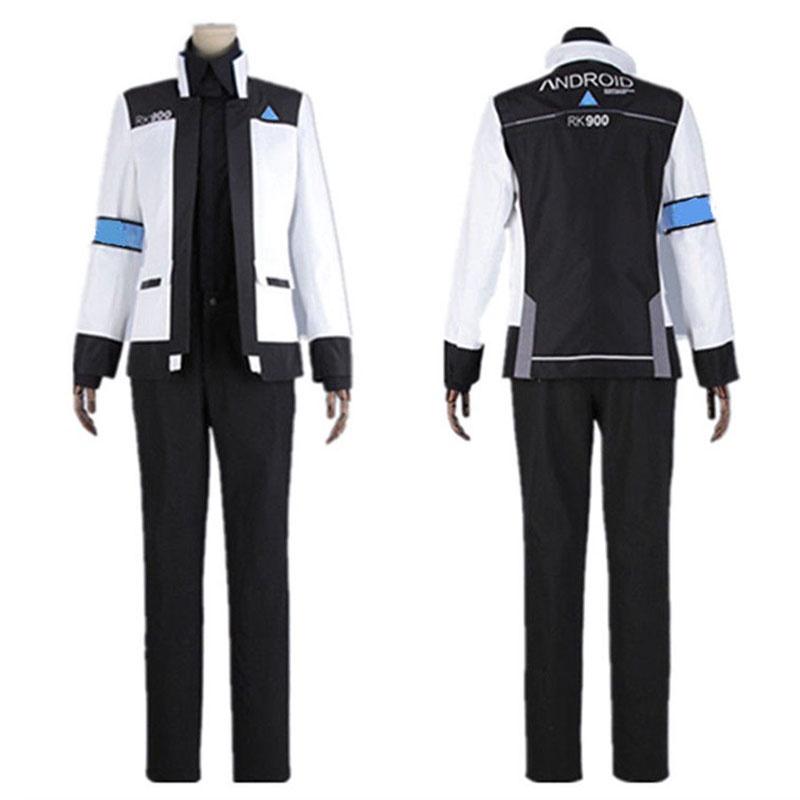 Изысканные куртки-униформы для косплея Detroit Become Human Connor Rk900, полный комплект, изготовленные из приятной для кожи полиэфирной ткани