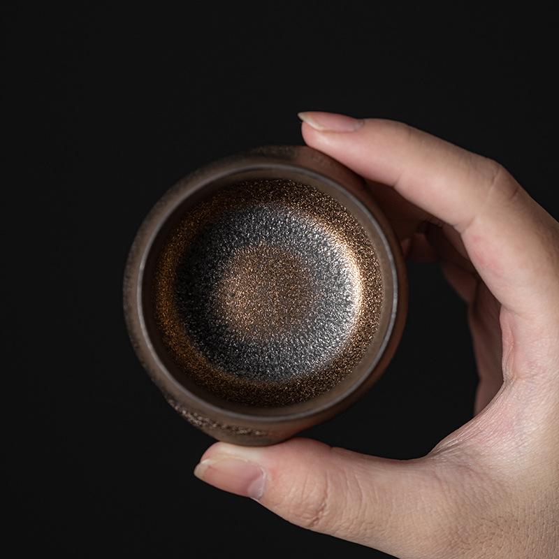 Японская позолоченная чайная чашка керамическая китайская посуда для кунг-фу набор маленькая чашка мастера ретро керамическая кружка бытовая посуда для напитков чайная церемония
