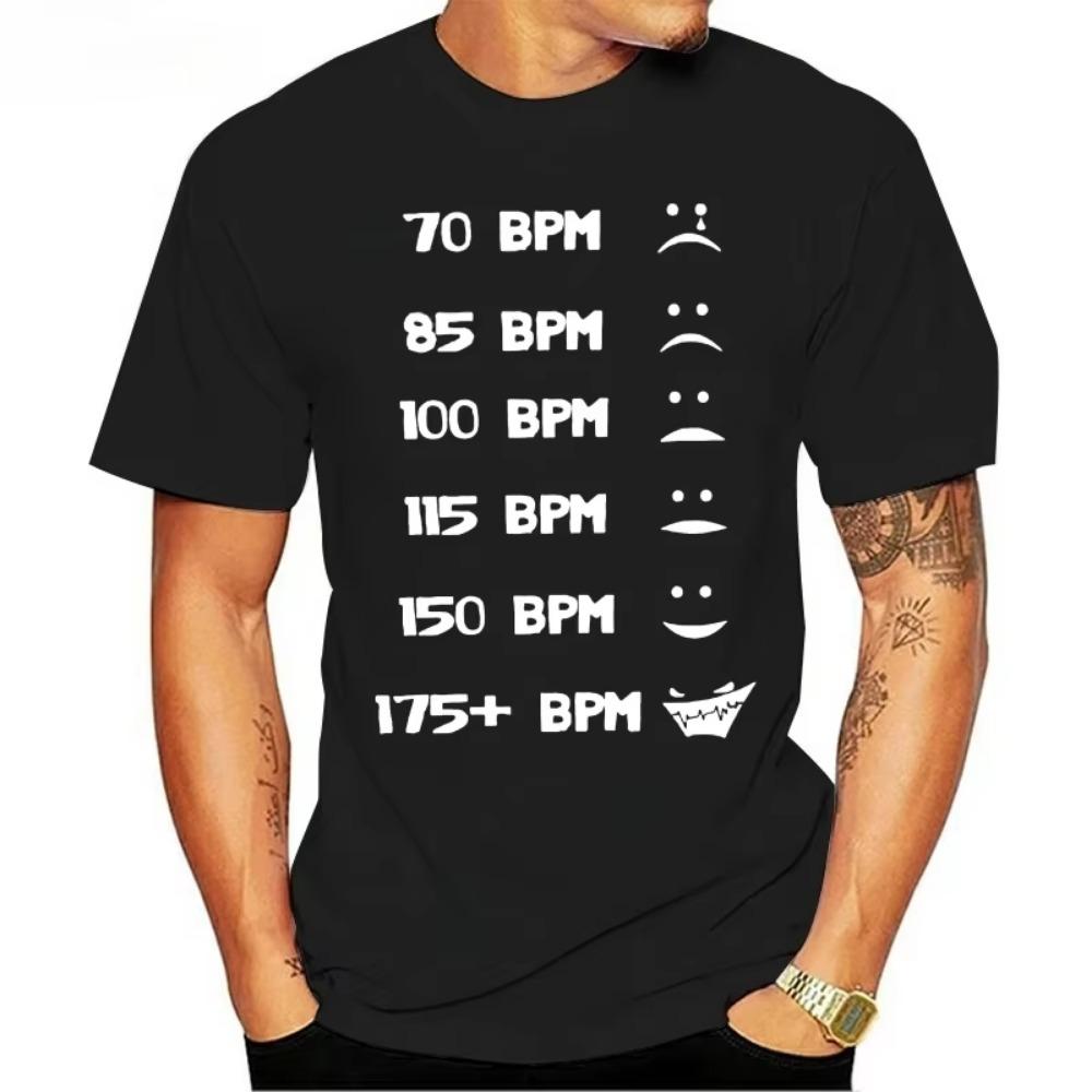 Printing Edm Hardstyle Dnb Festival 175 Bpm Graphic Tshirts Woman Black Natural TShirt for Mens Gents Hiphop Top