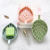 Multi-functional Soap Container Portable Bathroom Accessories Leaf Shape Soap Dish Soap Box 1PC