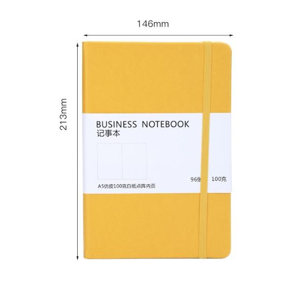 Блокнот А5 на резинке, утолщенный, из искусственной кожи, блок в точку, твердая обложка, ежедневник, для бизнеса, для офиса