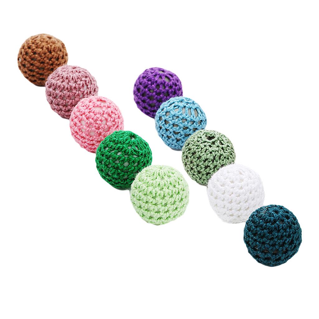 10 шт. красочные акриловые бусины для вязания крючком для изготовления ювелирных изделий ожерелья