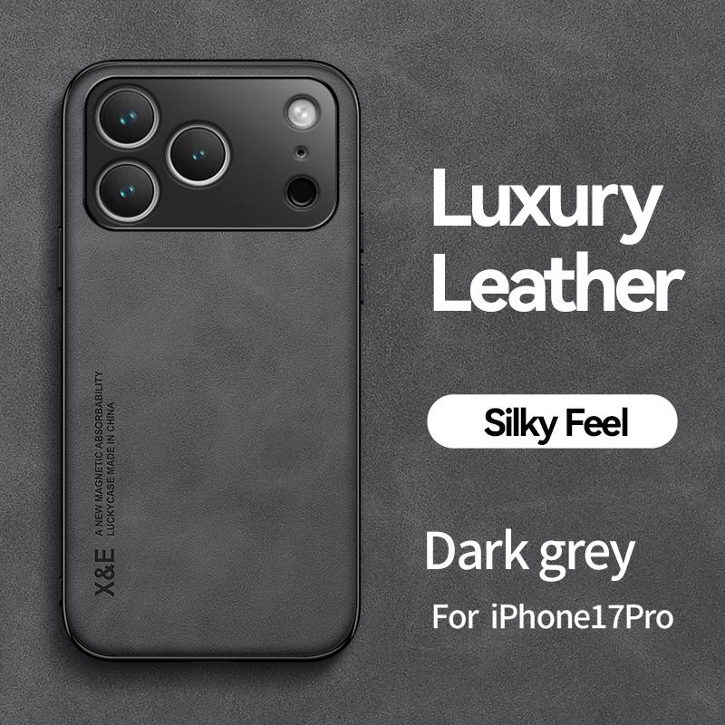 Роскошный противоударный чехол для iPhone 17 Pro Max Защитная крышка Магнитный автомобильный держатель Чехол для телефона Fundas для iPhone 17 Air 17Pro