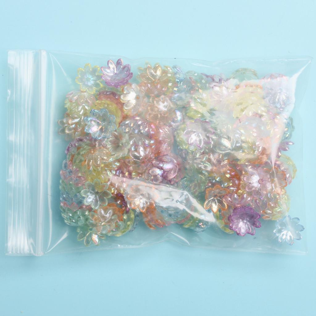 Creative Sun Flower Shape Acrylic Beads Handmade Bracelet Necklace Diy Loose Spacer Beads For Jewelry Making 9.5mm