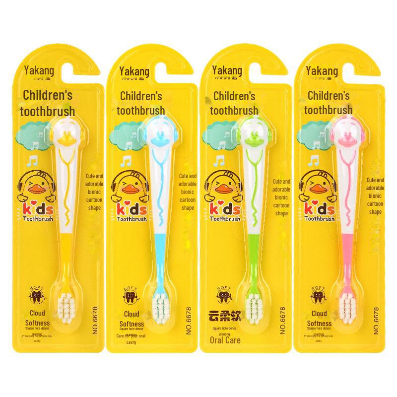 Детская зубная щетка с мягкой щетиной - дизайн с изображением мультяшного льва, индивидуальная упаковка для детей от 3 до 12 лет