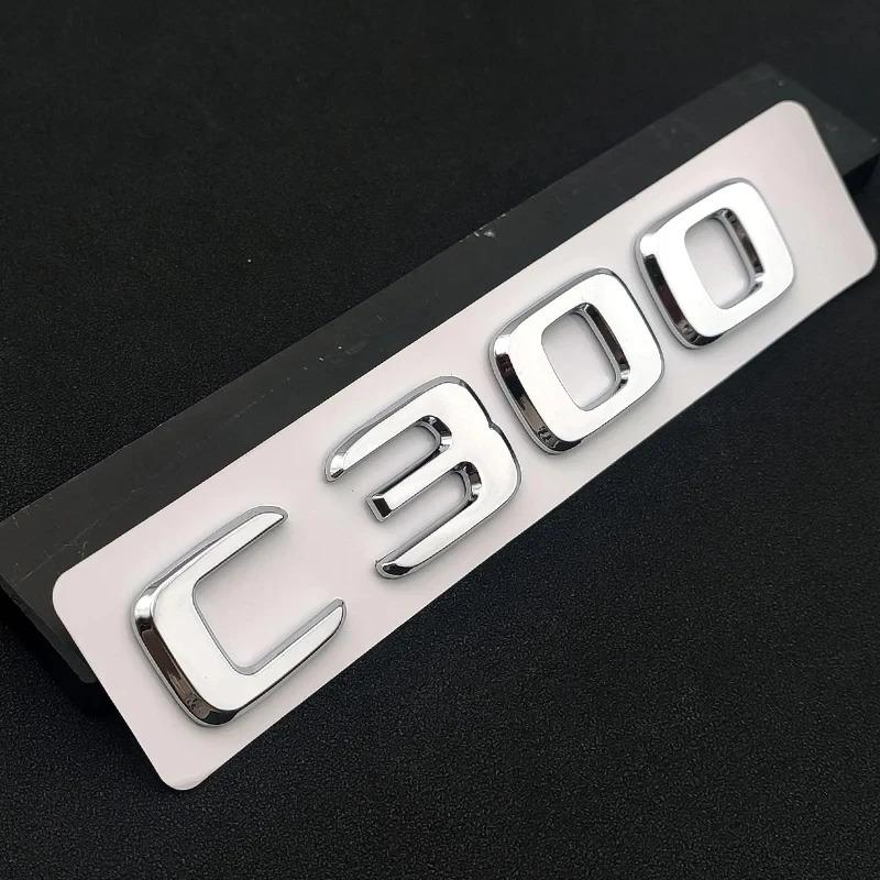 For Mercedes Benz ABS Black Chrome Letters 3D Car Trunk Letters Badge For Mercedes Benz C 200 220 300 C200 C220 C300 C320 Logo Sticker Accessories DP1