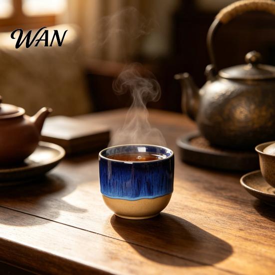 Cold Drink Ceramic Cup Handmade Handleless Mug for Hot Drinks 150ml Rustic Stoneware Coffee Stemless Tea Easy to Clean Unique Gift Lovers