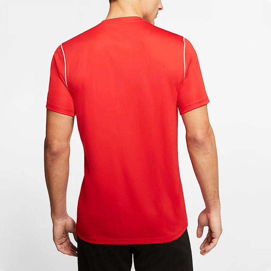 Nike T Shirts Men's Red Crew Neck Moderate Straight Fit (Unisex) T-Shirts BV6883 657