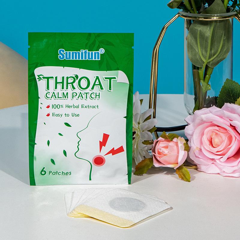 Sumifun Прозрачный пластырь для здоровья легких, боль в горле, пластырь для сухого горла