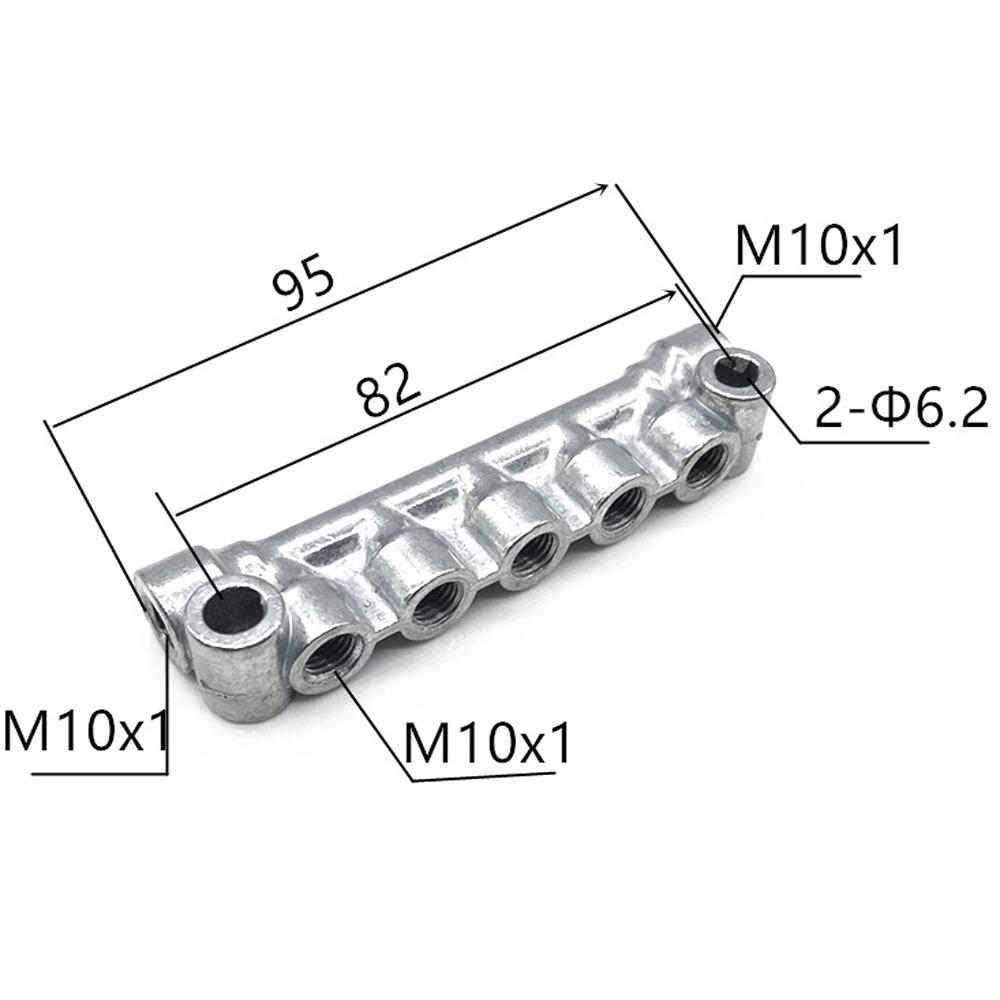 M8 M10 Pitch 1mm 2 3 4 5 6 7 8 10 Ways 4-12 Ports Zinc Alloy Resistance Oil Distributor Block Splitter Lubrication System