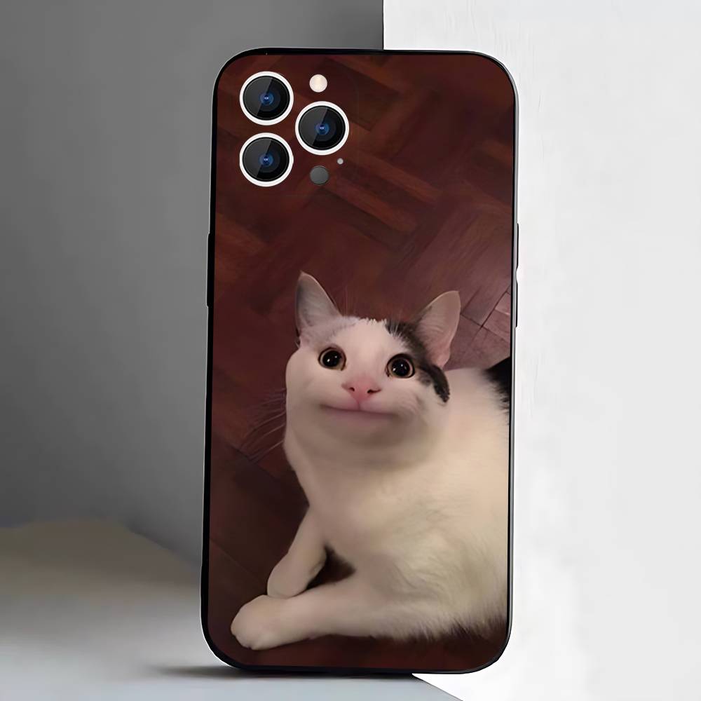 Мемы с котами Чехол для телефона Для iPhone 17,16,15,14,13,12,Pro,Max,Plus,E,SE4,Air,Mini Черный Мягкий Коробка