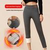 Ladies' Embroidered Warm Fleece Leggings, Outdoor Casual and Comfortable Leggings, Autumn and Winter