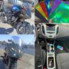60x152cm Holographic Laser Silver/ Black/Red/Blue Car Motorbike Wrap Sticker Vinyl Sheets Film Decals Color Change Films