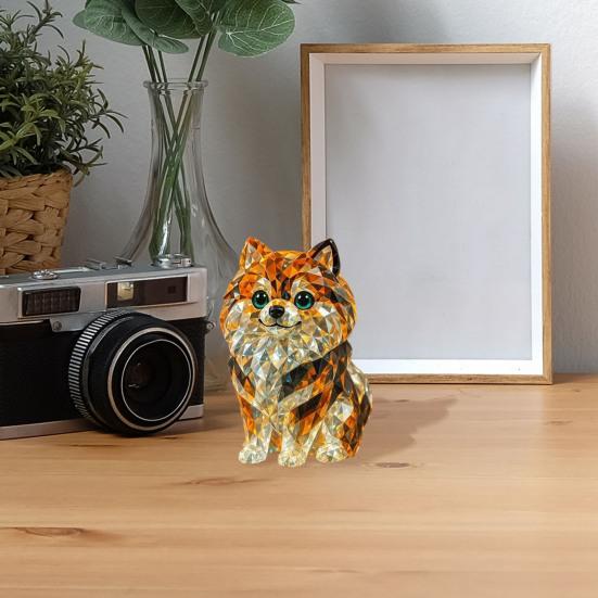 Yousheng ручная работа статуэтка собаки смоляной щенок украшение коллекционное искусство скульптура животного для домашнего офиса стол бар декор