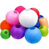 Solid Color Round Paper Lanterns for Wedding Room Decoration