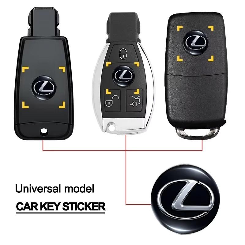 14/15 мм Наклейка на брелок автомобиля Алюминиевый значок Декоративная наклейка Для Lexus IS250 IS200 CT200h GS300 LS430 RX450h LX570 IS300 ES