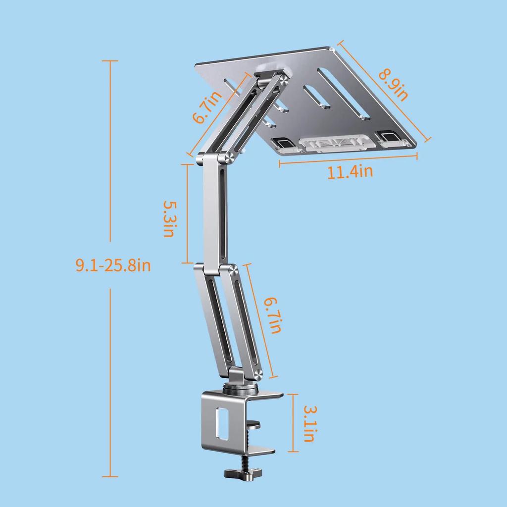 Oatsbasf Tablet Stand Holder Desk Mount Portable Laptop Stand 360° Rotatable Desktop Reading Mount for Laptop iPad Book Tablet