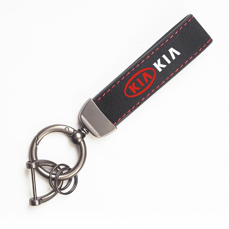 FAIG8 Car Tire Wheel Valve Caps Cover Suede Car Key Chain Ring Keychain For Kia Sportage Carnival Seltos Sorento Rio Borrego Ceed Niro