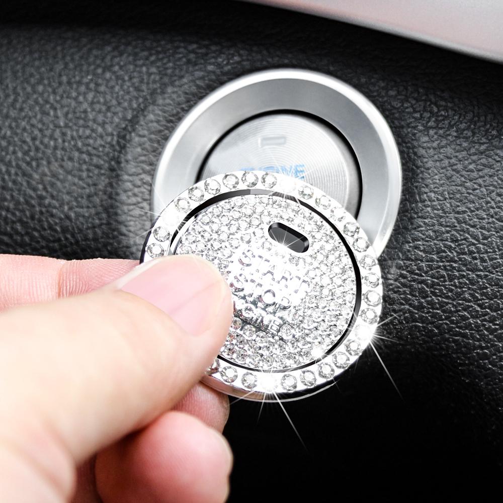 Кнопка запуска и остановки двигателя автомобиля, украшение с кристаллами для Renault Megane 2 3 Duster Logan Clio 4 3 Laguna 2 Sandero Scenic