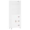 VidaXL Highboard White 69.5x34x180 Cm Engineered Wood 3189989