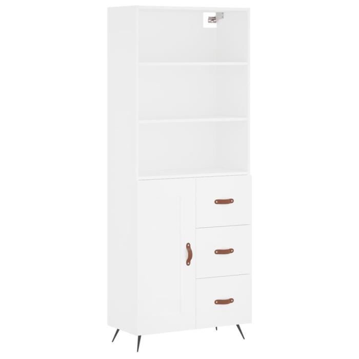 VidaXL Highboard White 69.5x34x180 Cm Engineered Wood 3189989
