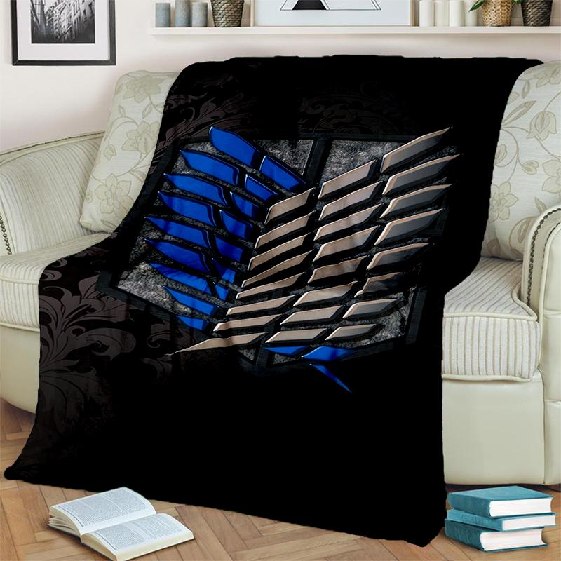 3D Мультяшное одеяло Атака Титанов Эрен Микаса Аниме, Мягкое плед-покрывало для дома, спальни, кровати, дивана, путешествий, пикника, Подарок для детей