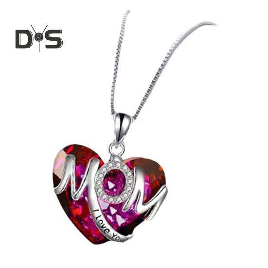 Женское ожерелье с подвеской в виде сверкающего сердца, регулируемая длина, подарок на день матери, ювелирные изделия, аксессуары