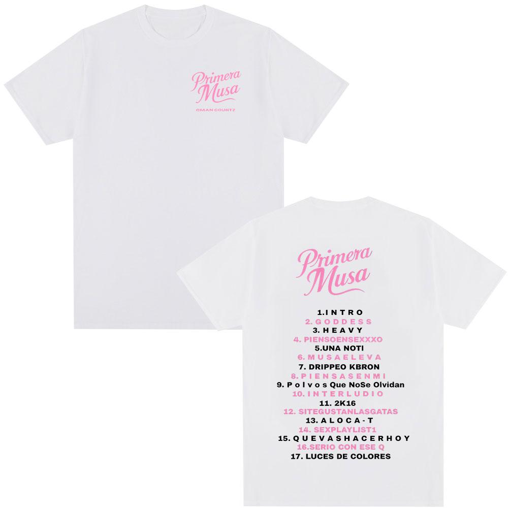 Rap Singer Omar Courtz Primera Musa Album Tour Tshirt 2026 Summer New Mens Womens Hiphop Fashion Casual Cotton Tshirt
