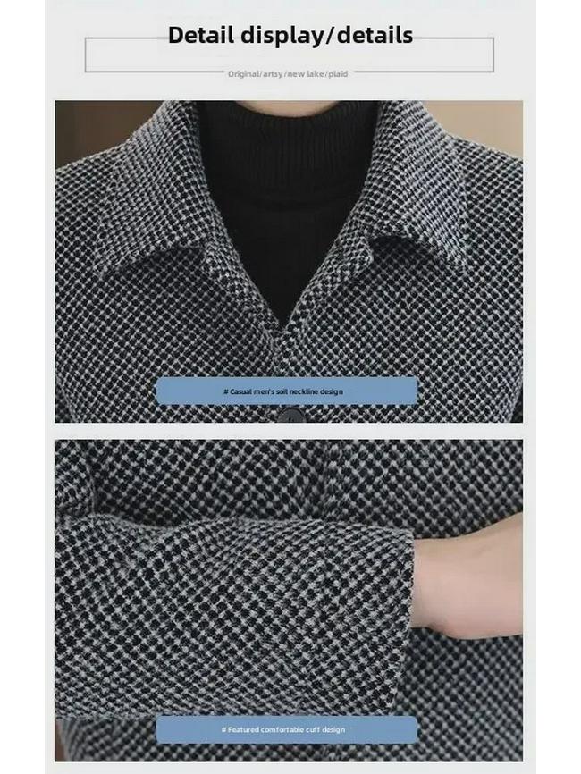 Мужская куртка из золотистого норкового бархата - модное короткое шерстяное пальто на осень/зиму